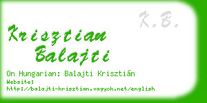 krisztian balajti business card