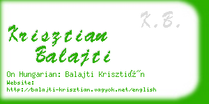 krisztian balajti business card